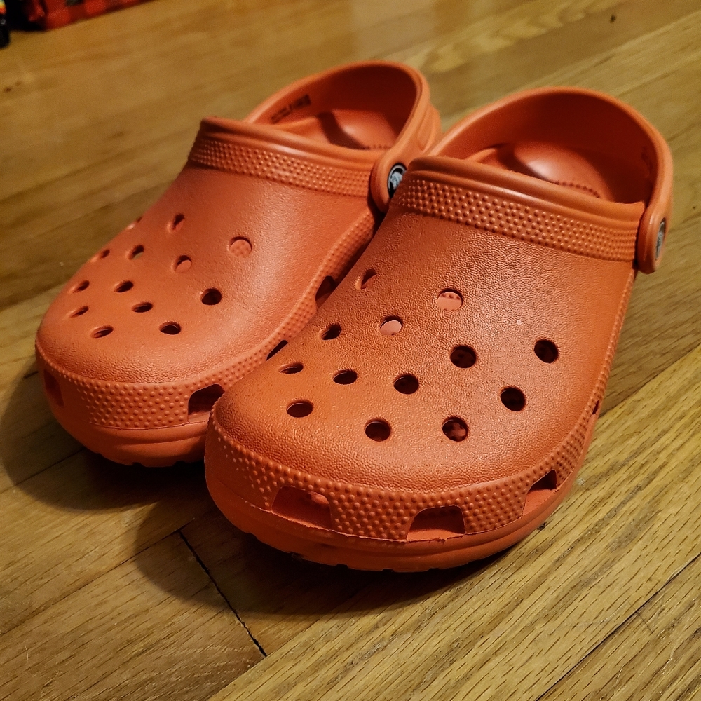 Orange Crocs
